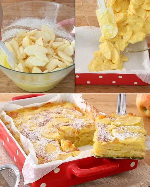 Apfel-Pudding-Kuchen – saftig, einfach und schnell gemacht