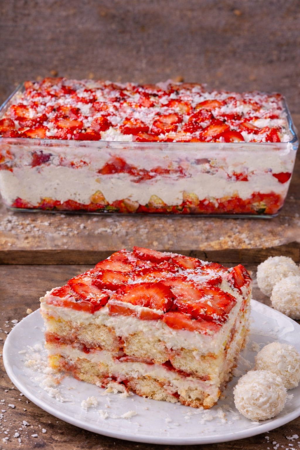 Erdbeer-Raffaello-Dessert – cremig und einfach gemacht