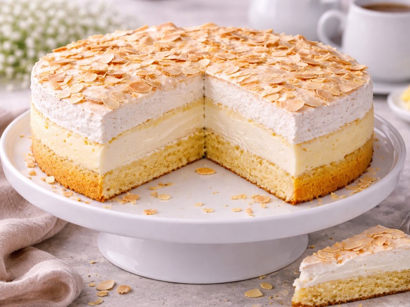 Baiserkuchen mit Vanillecreme – einfach, locker und cremig