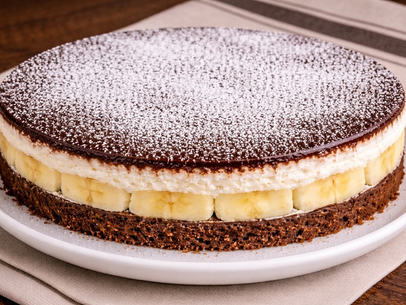 Kokos-Bananen-Kuchen ohne Backen – cremig & einfach