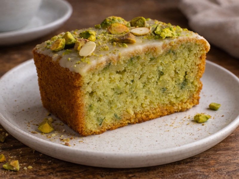 Pistazienkuchen mit Zitrone und Mandeln – saftig & einfach
