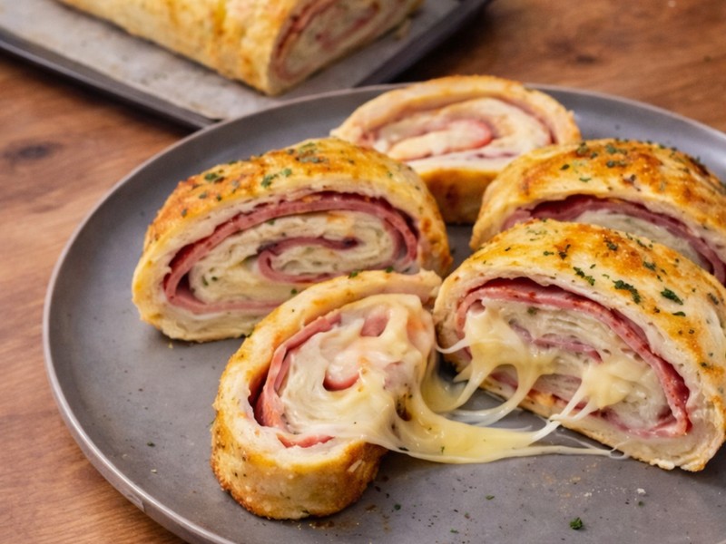 Herzhafte Pizzarolle aus dem Ofen – einfach, schnell & lecker