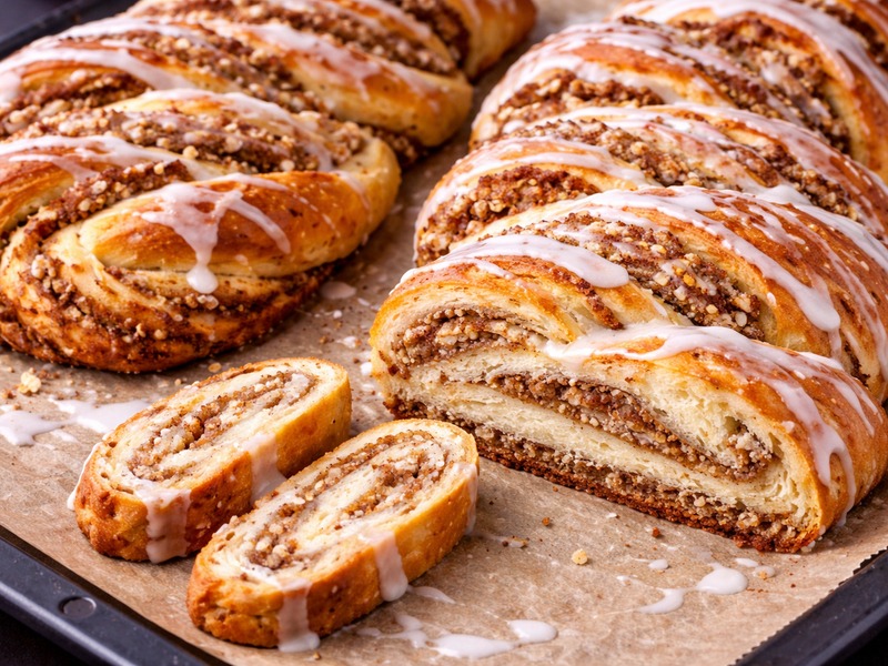 Nusszopf aus Hefeteig mit Nussfüllung – fluffig & saftig